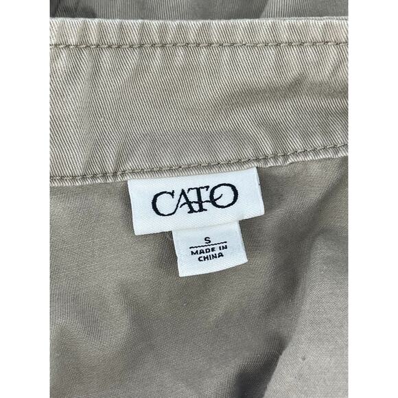 Cato Army Green Military Cinched Embellished Full Zip Jacket Women's Size Small - Picture 5 of 6